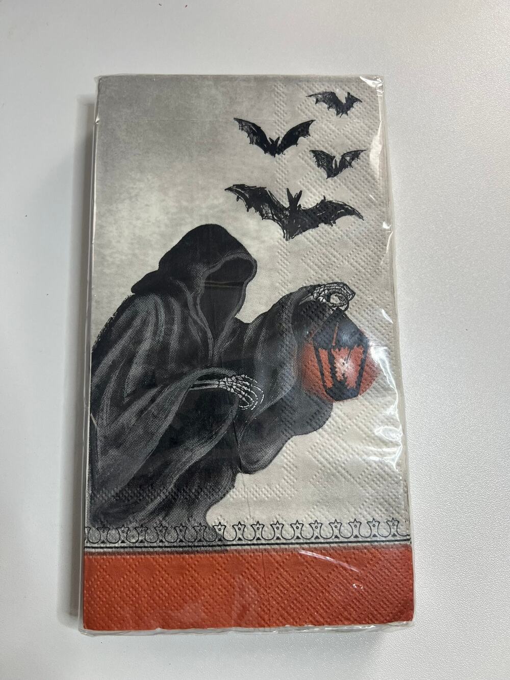 2- Guess Halloween Grim Reaper Bats Napkins Double Ply New